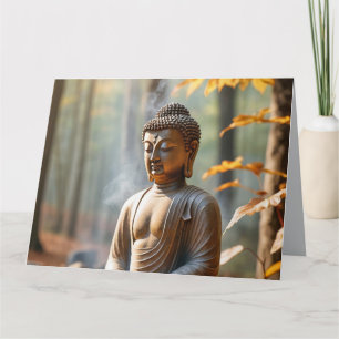 Serene Boeddha Beeld Zen Sfeer Harmonie Tuin Kalme Kaart