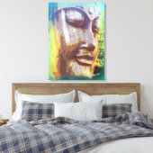 Serene Boeddha gezicht Canvas Afdruk (Insitu (Slaapkamer))