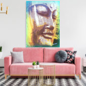 Serene Boeddha gezicht Canvas Afdruk (Insitu (Woonkamer))