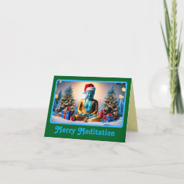 Serene Boeddha Kerstvakantie Kaart