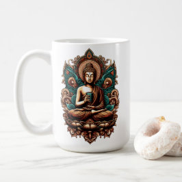 Serene Boeddha, Koffie & Zen Beeldhouwwerk Koffiemok