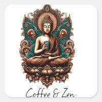Serene Boeddha, Koffie & Zen Beeldhouwwerk