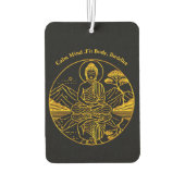 Serene Boeddhafiguur die reflecteert op rustige wa Luchtverfrisser (Achterkant)