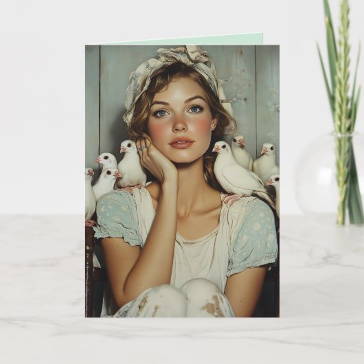 Serene Boerderij Maiden White Doves - Symbool van  (Voorkant)