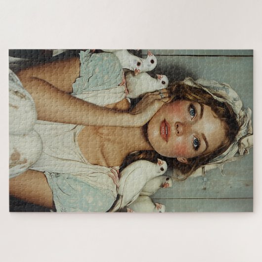 Serene Boerderij Maiden White Doves - Symbool van  Legpuzzel (Horizontaal)