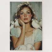 Serene Boerderij Maiden White Doves - Symbool van  Legpuzzel (Verticaal)