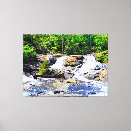 Serene Boswaterval Canvas Afdruk (Voorkant)