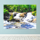 Serene Boswaterval Canvas Afdruk (Insitu (Houten vloer))