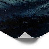 Serene bosweg bij volle maan poster (Hoek)