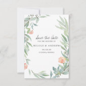Serene Botanical | Wilde weduwe sparen de Datum Save The Date (Voorkant)