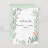 Serene Botanical | Wilde weduwe sparen de Datum Save The Date (Voorkant / Achterkant)