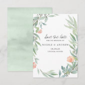 Serene Botanical | Wilde Weide Save the Date (Voorkant / Achterkant)