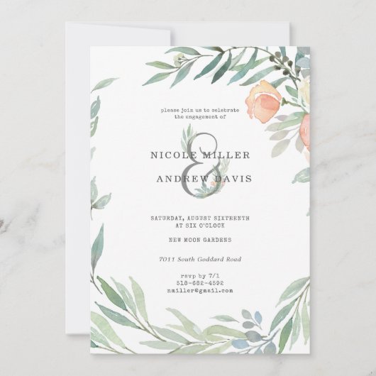 Serene Botanical | Wilde Weide Verloving Feest (Voorkant)
