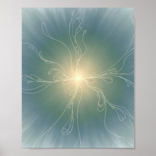 Serene botanische aura - Spirituele muurkunst Poster