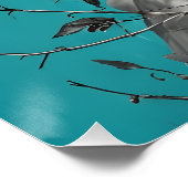 Serene botanische muurkunst - Portret met levendig Perfect Poster (Hoek)