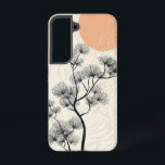 Serene Branch Sunrise telefoonhoesje Samsung Galaxy Hoesje<br><div class="desc">Een enkele boomtak met cirkelvormige zonnetekens roept rust en balans op,  ideaal voor liefhebbers van natuur die van minimalisme houden.</div>