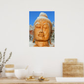 Serene Buddha-gezicht Poster (Keuken)