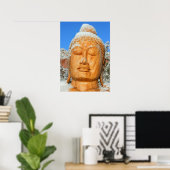 Serene Buddha-gezicht Poster (Thuiskantoor)