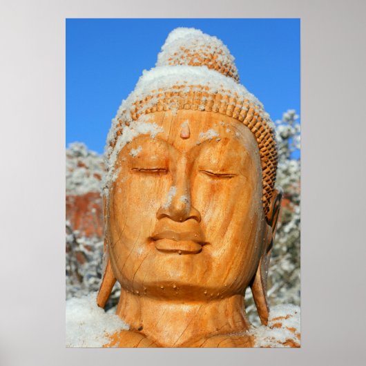 Serene Buddha-gezicht Poster (Voorkant)