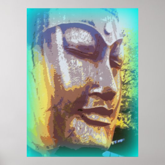 serene Buddha gezicht Poster (Voorkant)