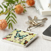 Serene Butterfly Elegance Sleutelhanger (Zijkant)