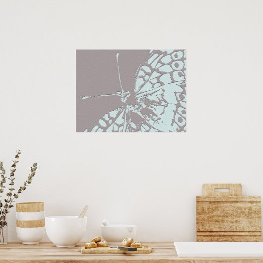 Serene Butterfly Poster (Keuken)