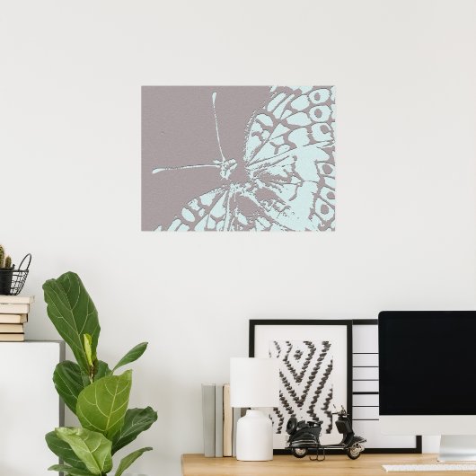 Serene Butterfly Poster (Thuiskantoor)