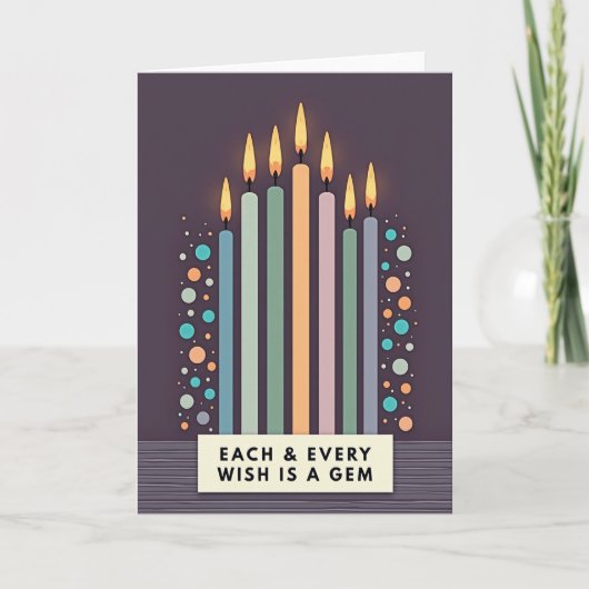 Serene Candle Arc Verjaardagskaart Kaart (Voorkant)
