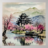 Serene Castle On Lake(Spring) Poster (Voorkant)