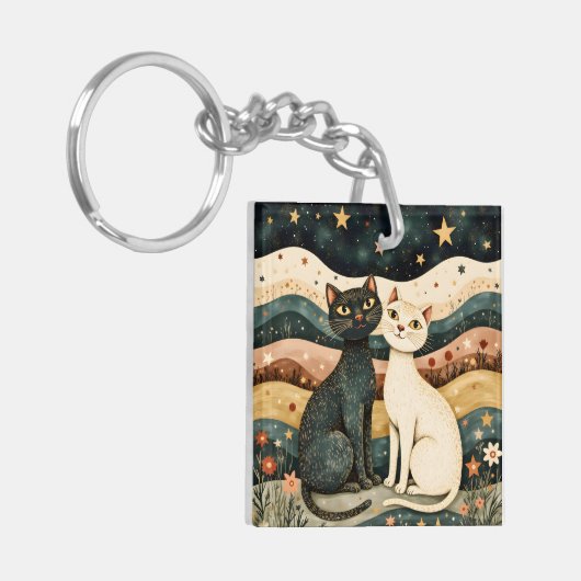 Serene Cats Sleutelhanger (Voorkant Links)