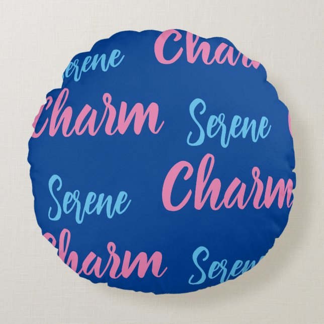 Serene Charm Rond Kussen (Voorkant)