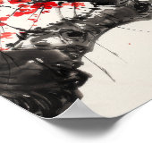 Serene Cherry Blossom Tree Chinese inkt schilderij Poster (Hoek)