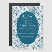 Serene Chinoiserie Bridal Shower Invitation Magnetische Uitnodiging (Voorkant / Achterkant)