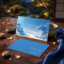 Serene Chinoiserie Winter Blauwe Dennenboom Gouden