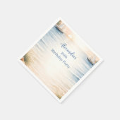 Serene Coastal Sail Birthday Servet (Hoek)