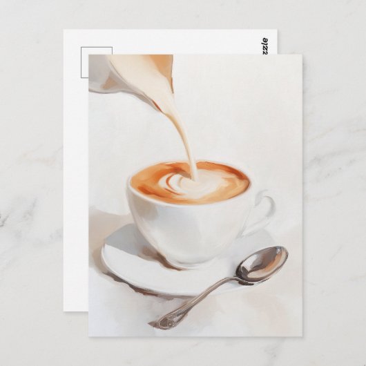 Serene Coffee Moment Briefkaart (Voorkant / Achterkant)