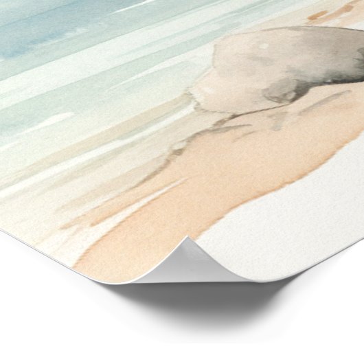 Serene Cyprus: Digitale Waterverf Art Prints (Hoek)