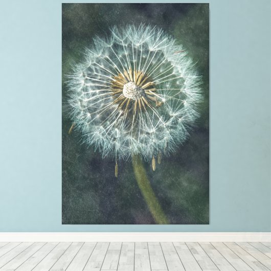 Serene Dandelion Canvas Art - Tijdloze Natuur INSP (Insitu (Houten vloer))