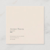 Serene Desert Bloom Landscape Gold Frame Rustic Vierkante Visitekaartje (Achterkant)