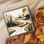 Serene Desert River Foto Afdruk