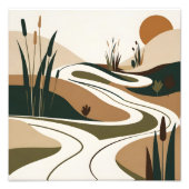 Serene Desert River Foto Afdruk (Voorkant)