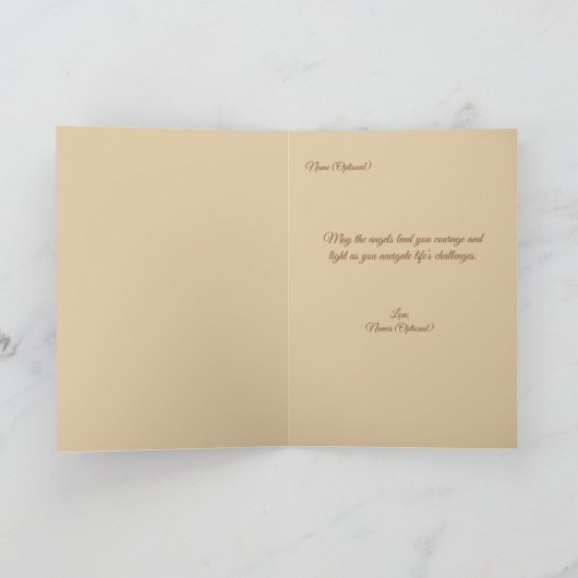 Serene Design Vintage-Style Engel Kaart (Binnen)