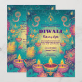 Serene Diwali Grace Kaart (Voorkant / Achterkant)