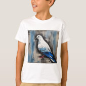 Serene Dove of Peace: Acrylstijl T-shirt (Voorkant)