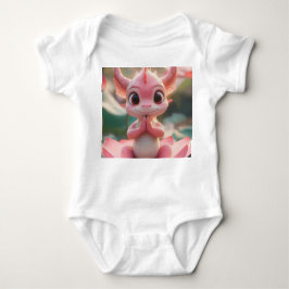 Serene Dragon op Lotus - Baby Bodysuit