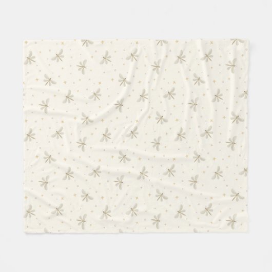 Serene Dragonflies Fleece Blanket (Voorkant (Horizontaal))