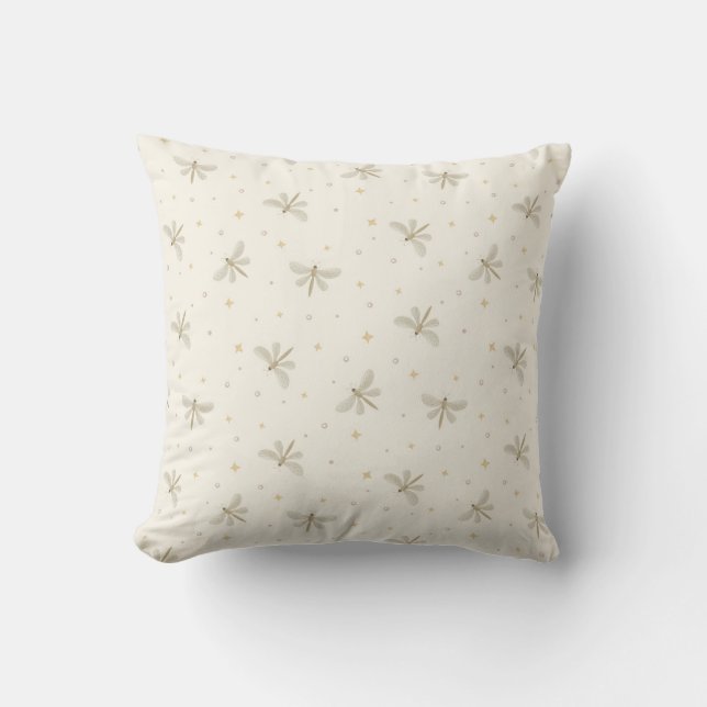 Serene Dragonflies Throw Pillow Kussen (Voorkant)