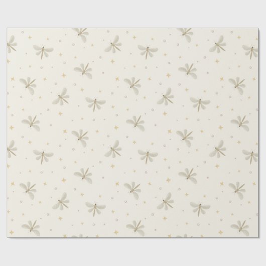 Serene Dragonflies Wrapping Paper Cadeaupapier (Vlak)