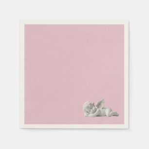 Serene Droom Roze Baby Engel Meisje Baby Shower Servet