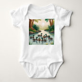 Serene Duck Pond Scene - Natuur's Rust Romper (Voorkant)
